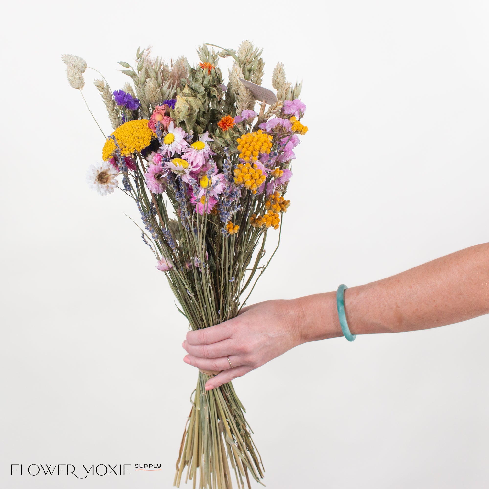dried wildflower bridesmaid bouquet