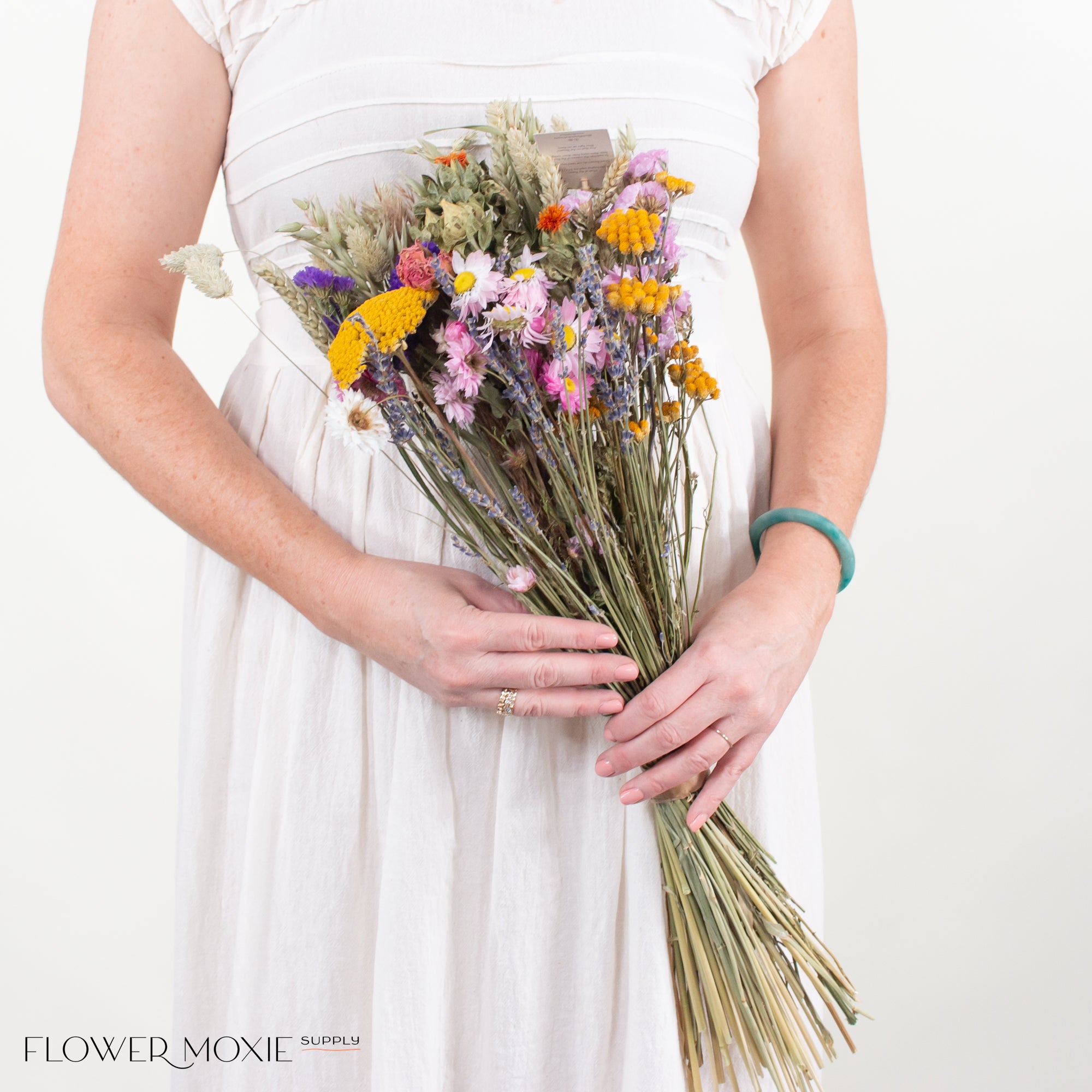 dried wildflower bridesmaid bouquet