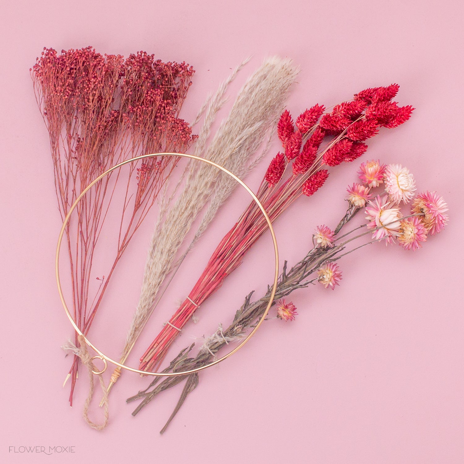 DIY Dried Flowers Wreath Kit
