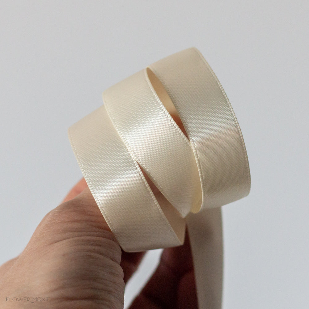 ivory satin ribbon for wedding dress Gwen Studios 2.5" Double Faced Satin, 50 Yards