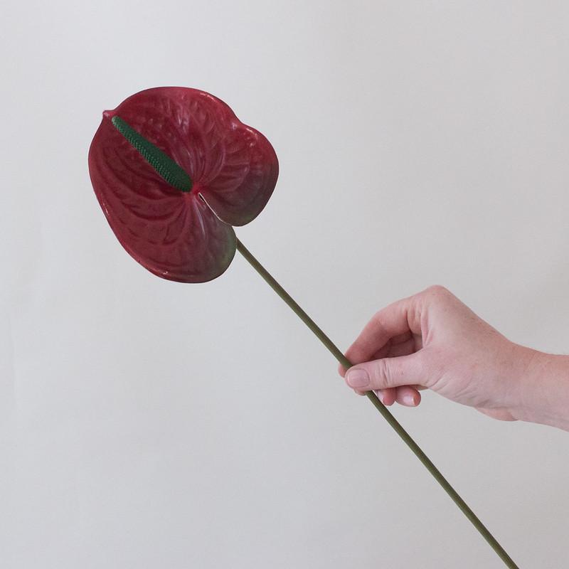 Faux Red Anthurium Tropical Wedding Flower