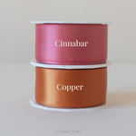 cinnabar and copper satin ribbon