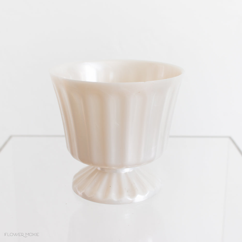 ivory plastic footed vase