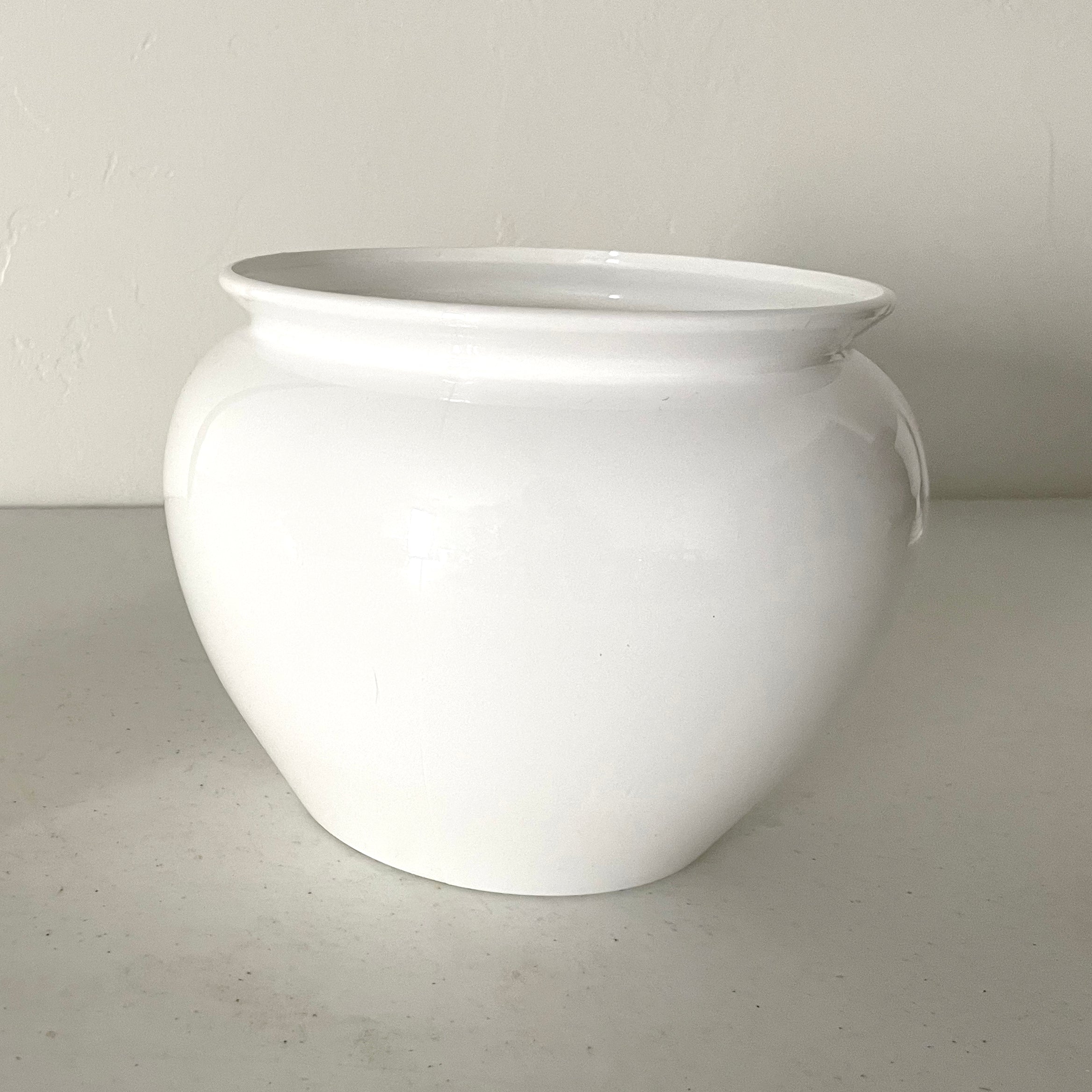 Large White Jardinere Plastic Vase | Flower Moxie