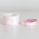 bleached rose double faced satin ribbon