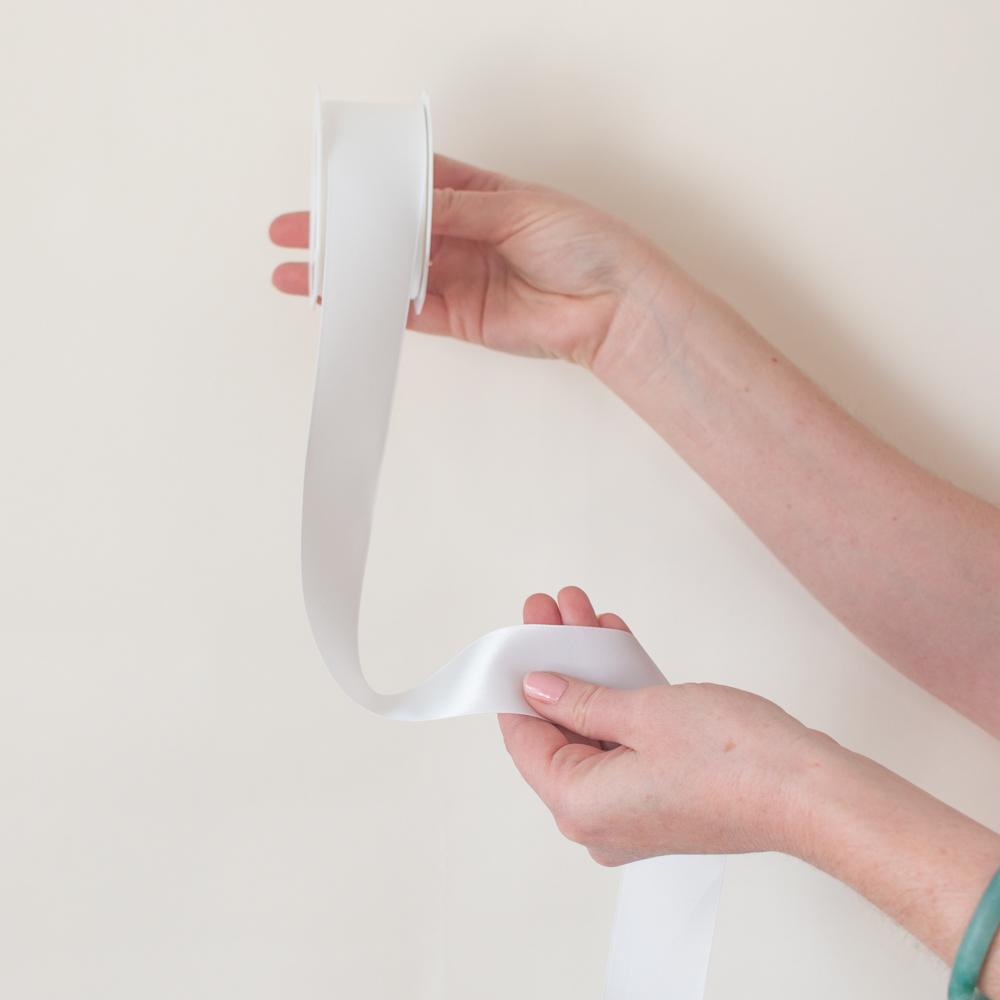 white satin ribbon