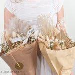 Natural White Boho Wildflower Dried Bouquet