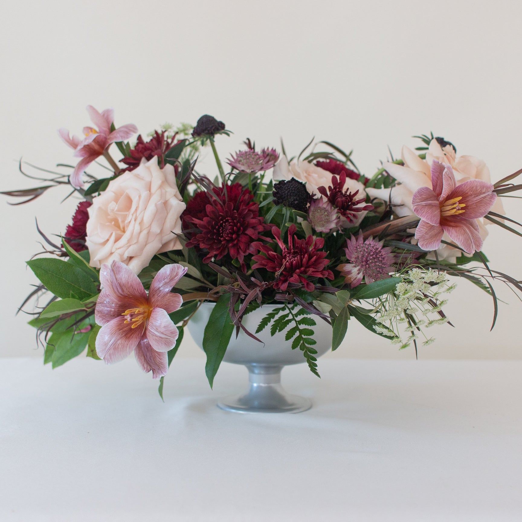Classic Silver Plastic Compote Vase | Flower Moxie | DIY Wedding ...