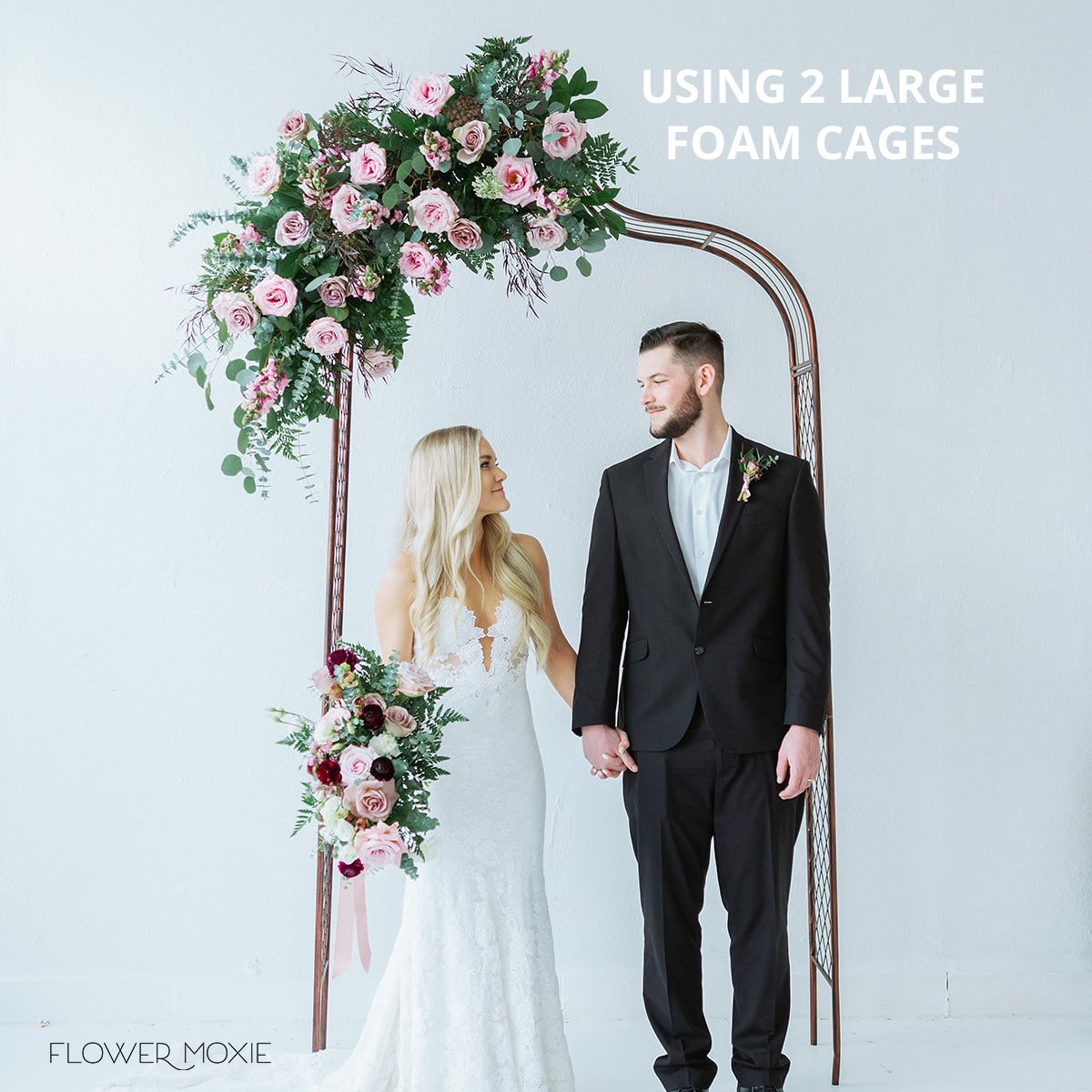 2 Pcs Floral Foam Cage for Fresh and Artificial Flowers, Dry and Wet  Rectangle Flower Cage Holders with Floral Foam Floral for Fresh Flowers,  Wedding