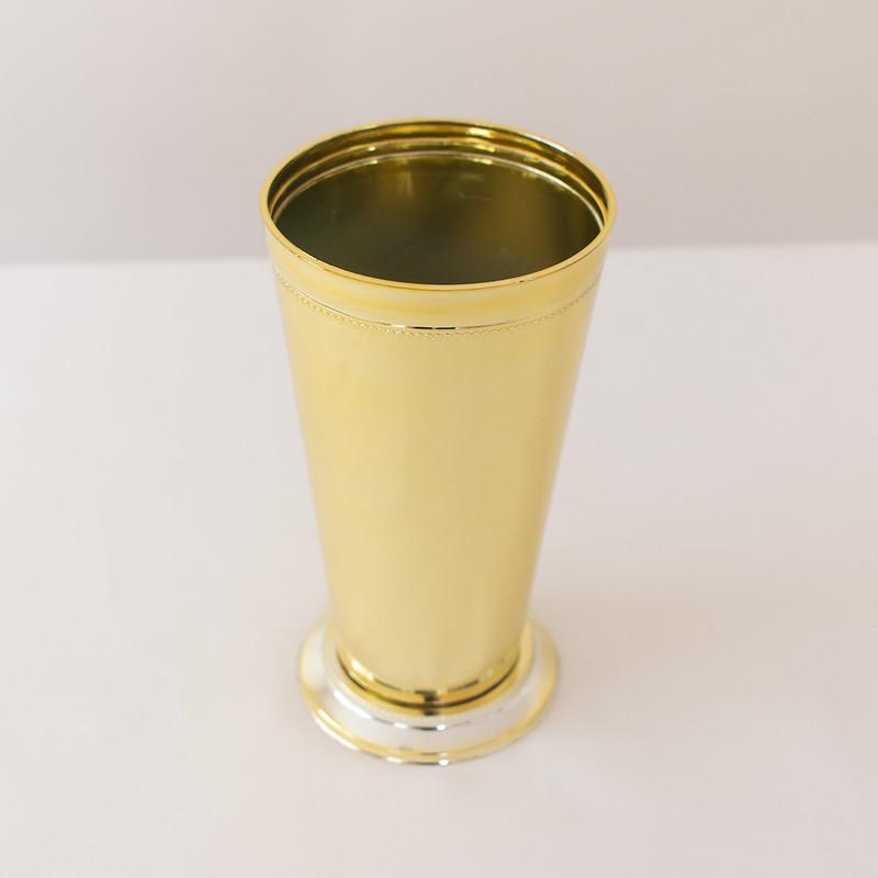 Tall Gold 7'' Mint Julep Plastic Cups