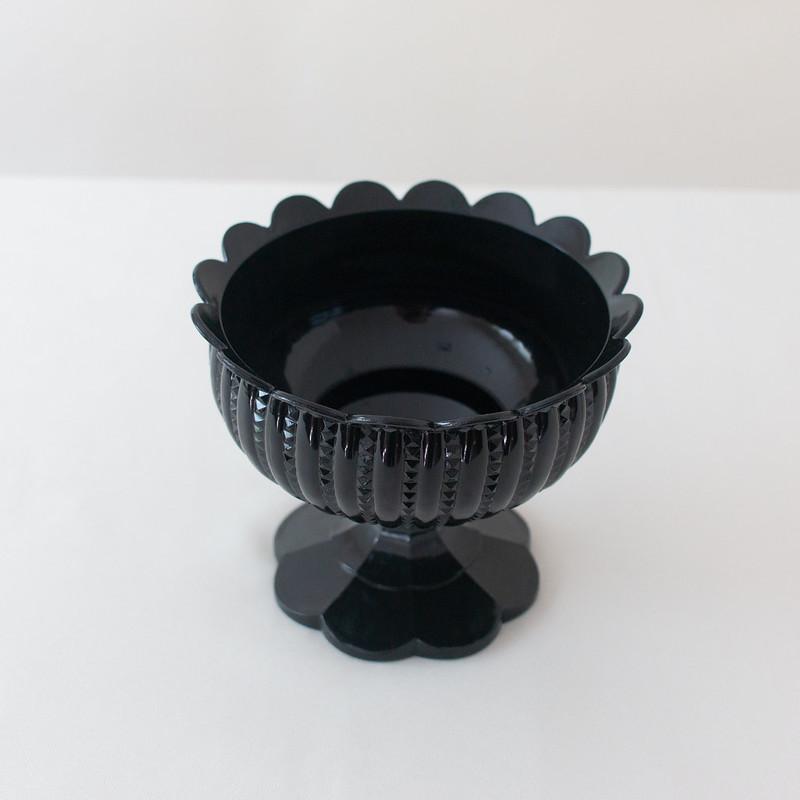 Black Lace Chalice Plastic Compote