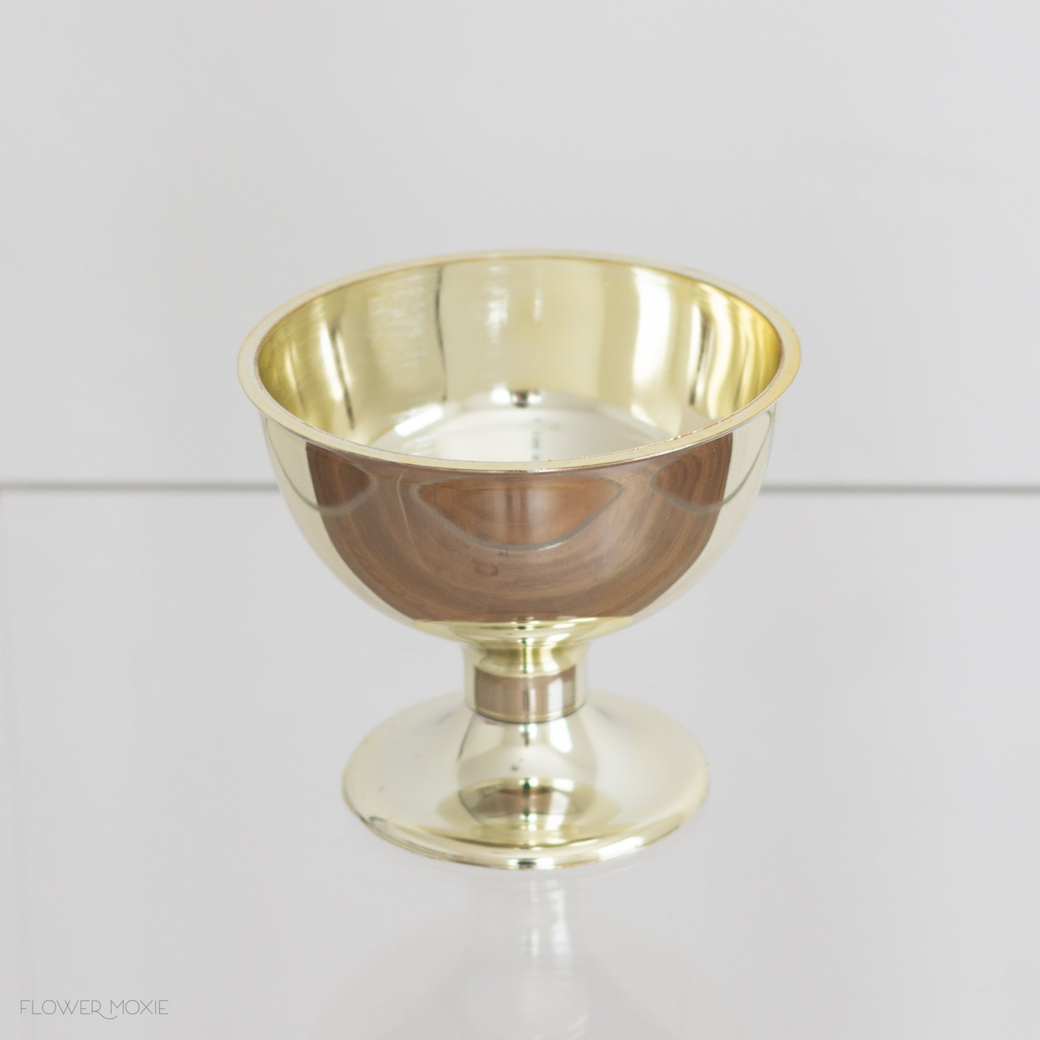 Très Beau Bol En Céramique Sur Piédestal – Motif Tulipe – Doré à L'Or – Occasion