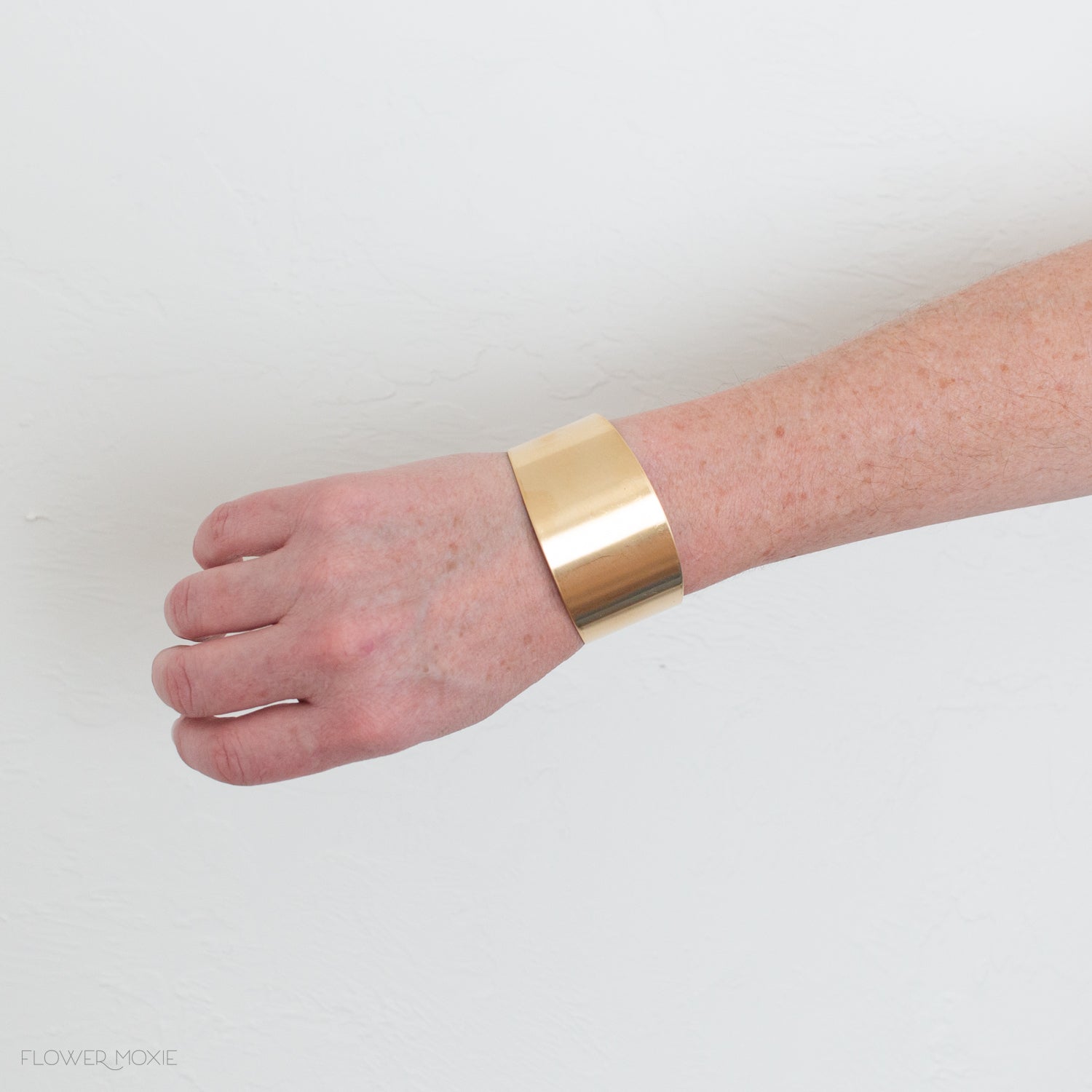 tapered brass cuff for corsages