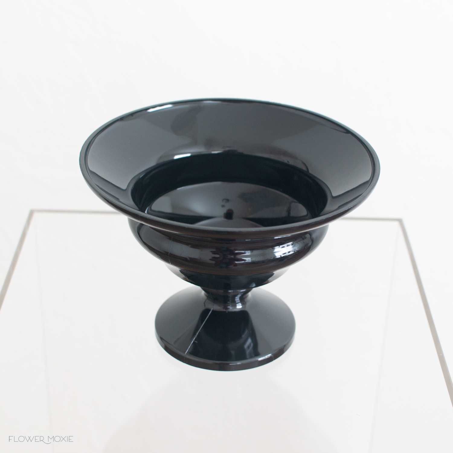 Modern Black Plastic Compote Vase | Flower Moxie | DIY Wedding – Flower ...