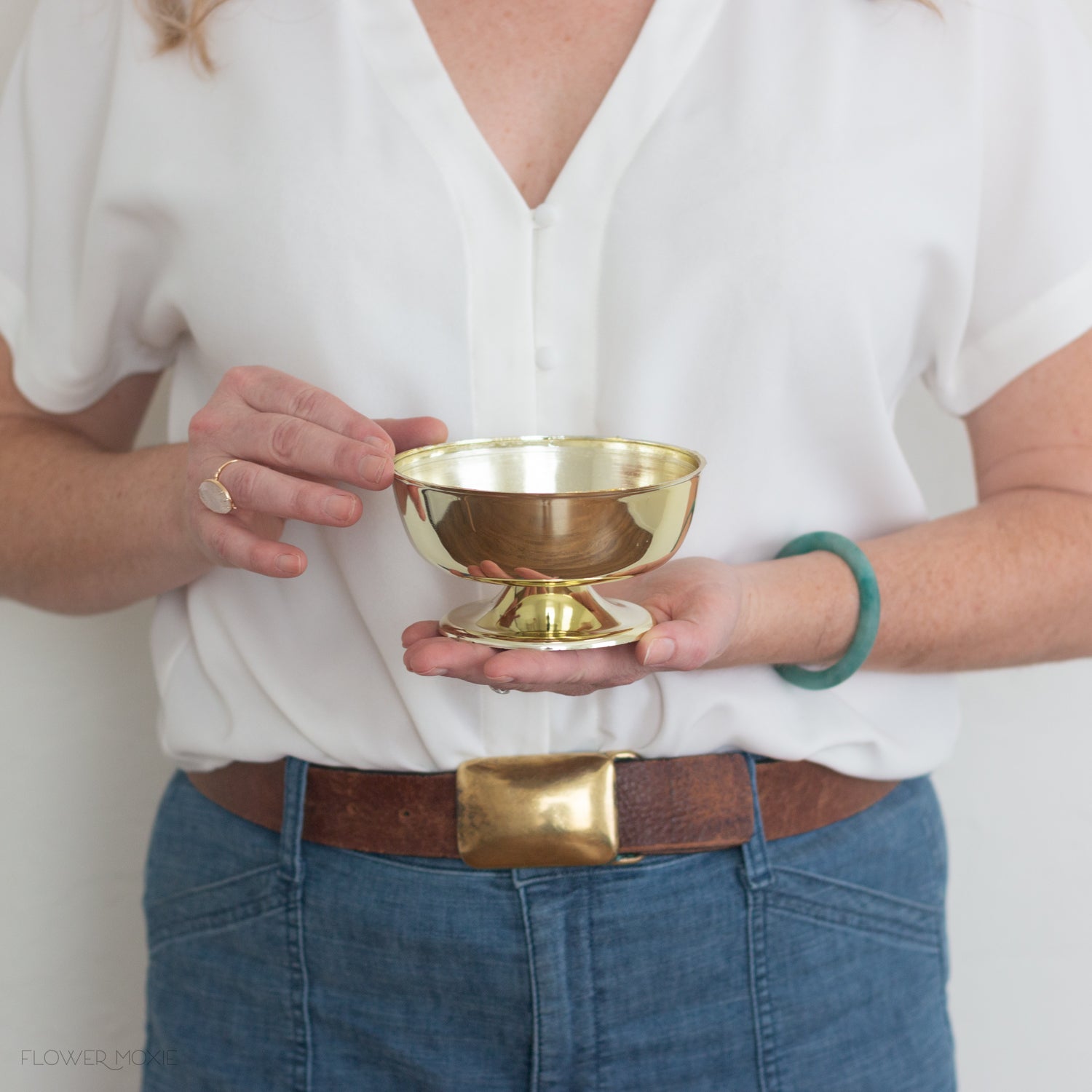Classic Gold Plastic Mini Compote Vase | Flower Moxie | DIY Wedding ...