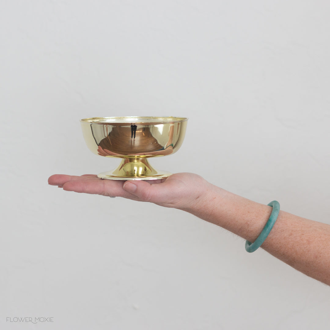 Classic Gold Plastic Mini Compote Vase | Flower Moxie | DIY Wedding ...