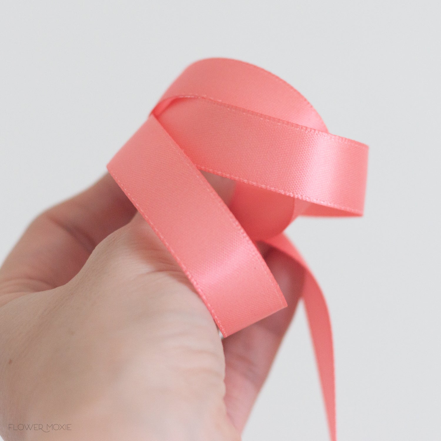 soft coral pink bout corsage ribbon