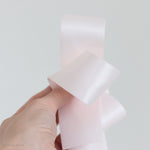 bleached rose double faced satin ribbon